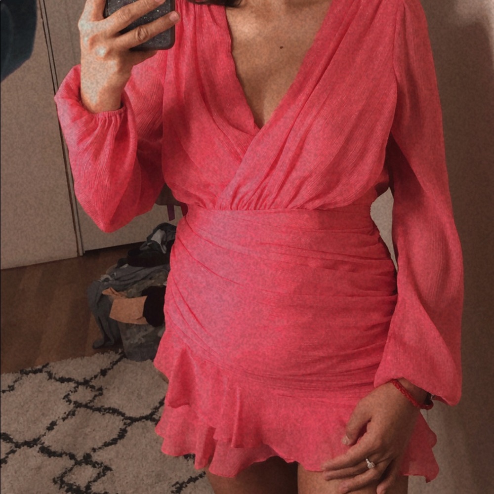 Boutique dress never used. pink💗 size S